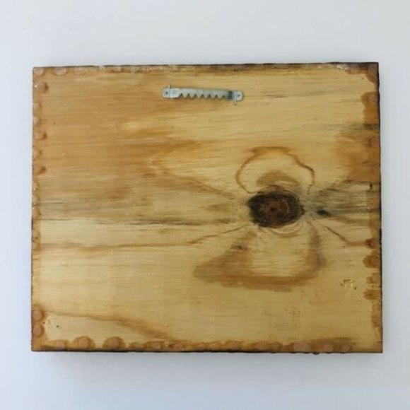 VTG Last Supper Da Vinci Decoupage Religious Wall Hanging Burnt Wood 11" x 9.5" - Picture 4 of 11